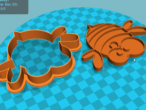 stl file bee cookie cutter for printing on 3d printer 3D 打印模型