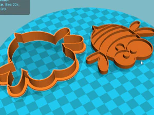 stl file bee cookie cutter for printing on 3d printer 3D Print Model