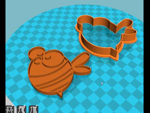 stl file pemotong kue lebah madu untuk dicetak pada printer 3d Model Cetak 3D