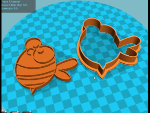 stl file honey bee cookie cutter for printing on 3d printer 3D Print Model