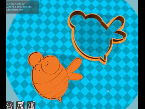 stl file honey bee cookie cutter for printing on 3d printer 3D Print Model
