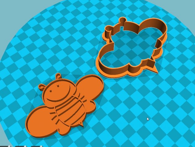 stl file bee cookie cutter for printing on 3d printer 3D 프린트 모델 .c4d .max .obj .3ds .fbx .stl .blend 