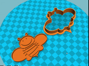 stl file bee cookie cutter for printing on 3d printer 3D 프린트 모델
