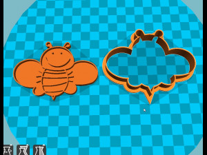 stl file bee cookie cutter for printing on 3d printer 3D 프린트 모델