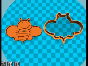 stl file bee cookie cutter for printing on 3d printer 3D Print Model
