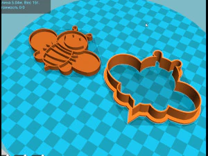 stl file bee cookie cutter for printing on 3d printer 3D Print Model