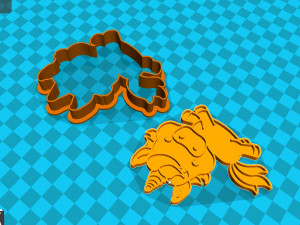 stl file unicorn cookie cutter for printing on 3d printer 3d print model Modelo de impresión 3D
