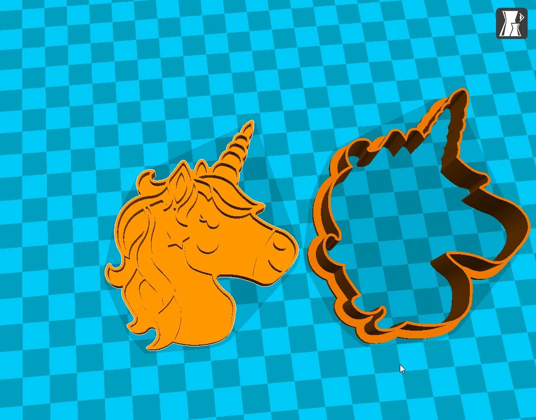 stl file unicorn cookie cutter for printing on 3d printer 3d print model 3D Print Model .c4d .max .obj .3ds .fbx .stl .blend 