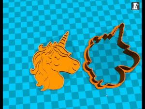 cortador de biscoitos de unicórnio de arquivo stl para impressão em impressora 3d modelo de impressão 3d Modelo de Impressão 3D