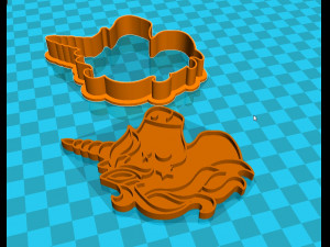 stl file unicorn cookie cutter for printing on 3d printer 3d print model 3D Print Model