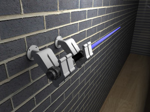 stl file for printing on a 3d printer wall mount lightsaber display 3D Print Model