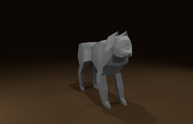 dog low poly Modelo 3D .c4d .max .obj .3ds .fbx .stl .blend 