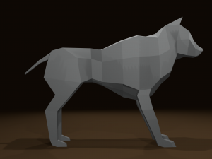 dog low poly Modelo 3D