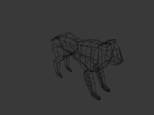 dog low poly Modelo 3D