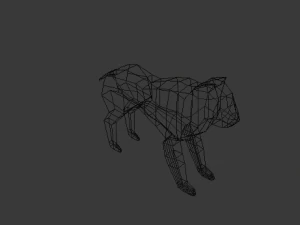 dog low poly 3D Model