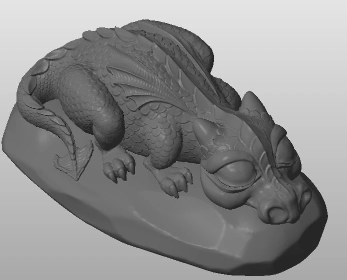 sleeping dragon 3D Print Model .c4d .max .obj .3ds .fbx .stl .blend 