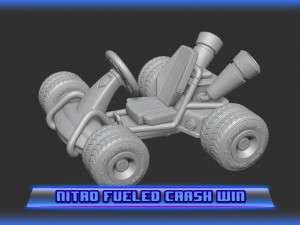 3d printable crash team racing nitro fueled based crash bandicoot 3D 打印模型