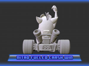 3d printable crash team racing nitro fueled based crash bandicoot 3D 打印模型