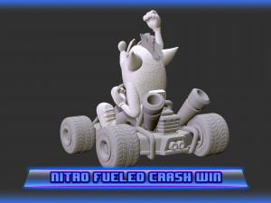 3d printable crash team racing nitro fueled based crash bandicoot 3D 打印模型