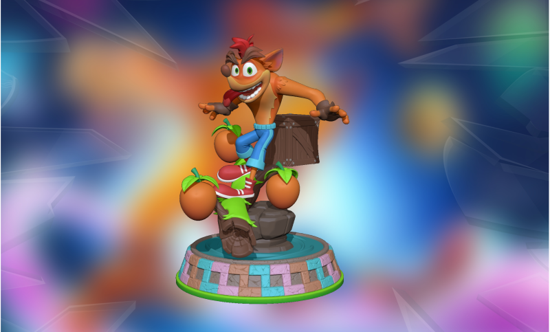 Crash bandicoot 4 its about time based figure 3d print model UPDATED added eyebrows Modelo de impresión 3D .c4d .max .obj .3ds .fbx .stl .blend 