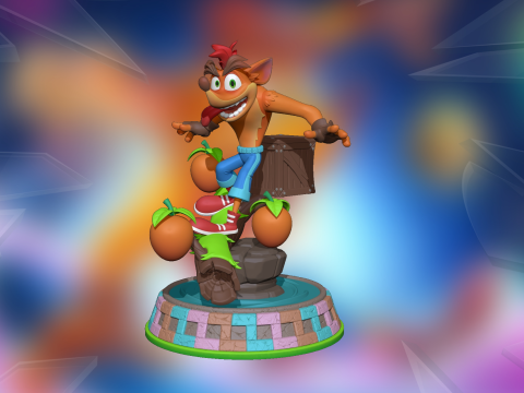 Crash bandicoot 4 its about time based figure 3d print model UPDATED added eyebrows 3D 打印模型