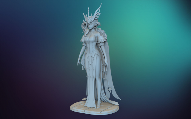 genshin impact signora 3D Baskı Modeli .c4d .max .obj .3ds .fbx .stl .blend