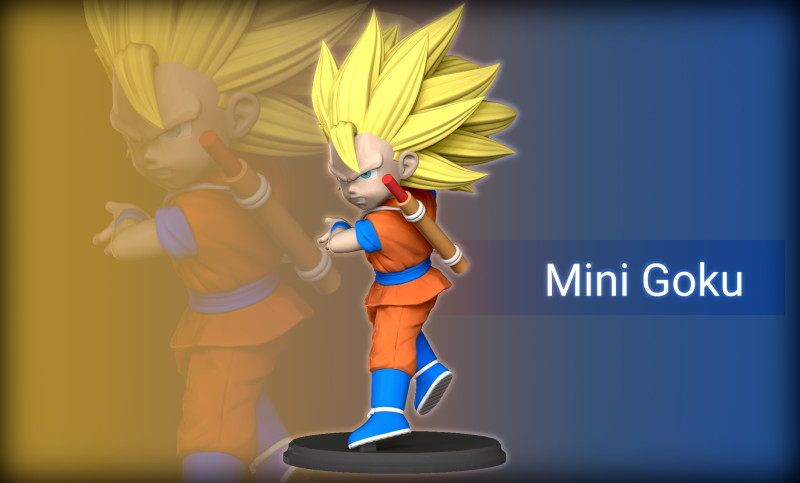 Mini Goku inspired on Dragon Ball Daima tv series 3D print model Model Cetak 3D .c4d .max .obj .3ds .fbx .stl .blend 
