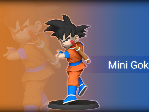 Mini Goku inspired on Dragon Ball Daima tv series 3D print model Model Cetak 3D
