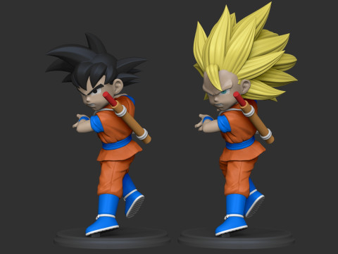 Mini Goku inspired on Dragon Ball Daima tv series 3D print model Model Cetak 3D
