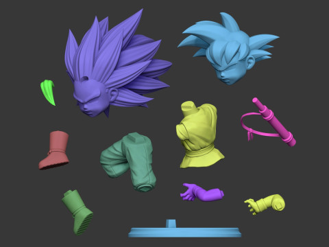 Mini Goku inspired on Dragon Ball Daima tv series 3D print model Model Cetak 3D