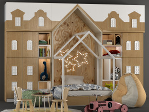 full furniture setchildren 3D मॉडल