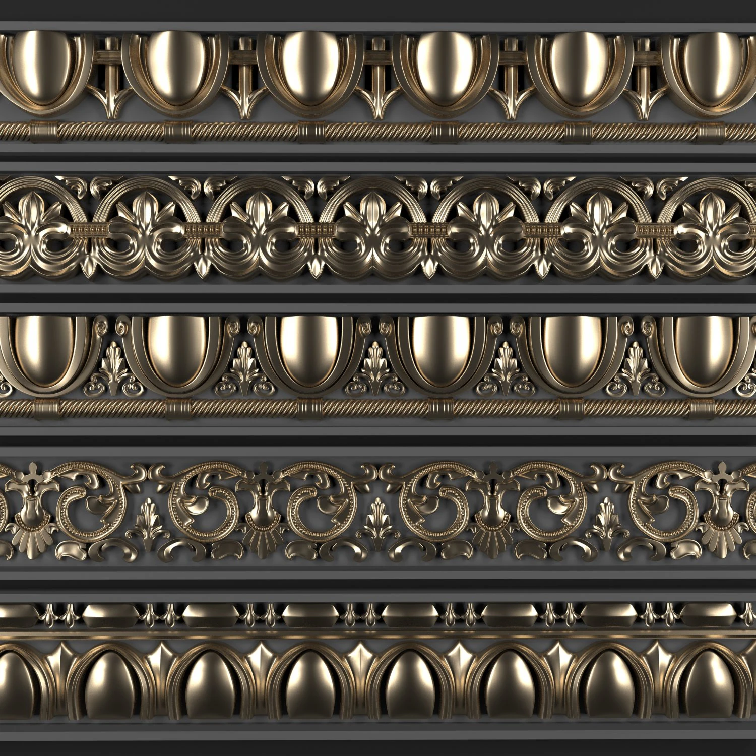 decorative plaster 3D Model .c4d .max .obj .3ds .fbx .stl .blend 