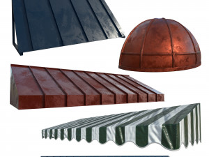 awning kitbash collection 3D 모델