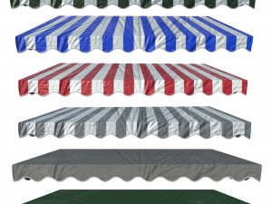 awning kitbash collection 3D Model