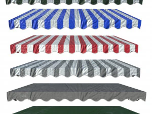 awning kitbash collection 3D Model