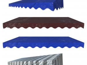 awning kitbash collection 3D Model