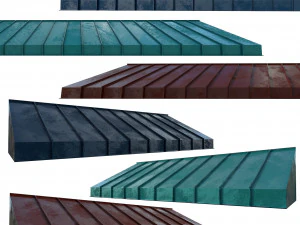 awning kitbash collection 3D Model