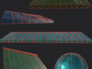 awning kitbash collection 3D Model