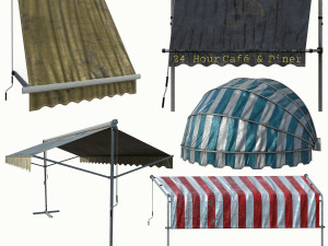 awning kitbash 02 3D 모델