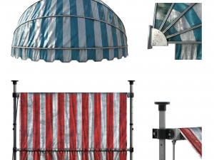 awning kitbash 02 Model 3D