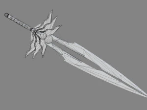 pedang merah Model 3D