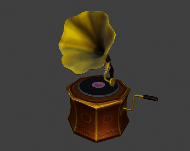 gramophone Modelo 3D .c4d .max .obj .3ds .fbx .stl .blend 