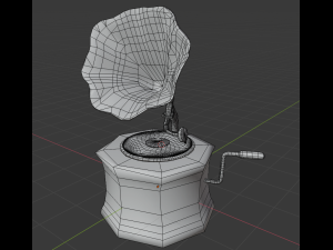gramophone Modelo 3D