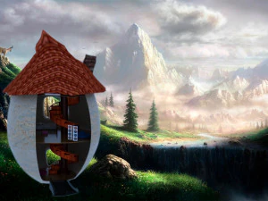 house egg for games 3D Model