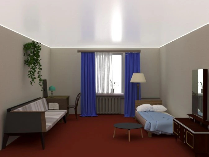 interior do apartamento da URSS Modelo 3D .c4d .max .obj .3ds .fbx .stl .blend 