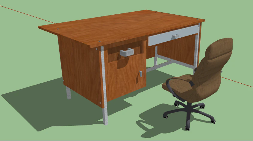 table office 3D Model .c4d .max .obj .3ds .fbx .stl .blend 