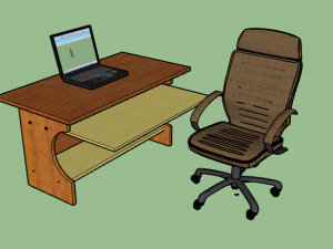 computer table 3D 모델