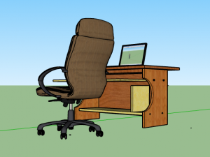 computer table Modèle 3D