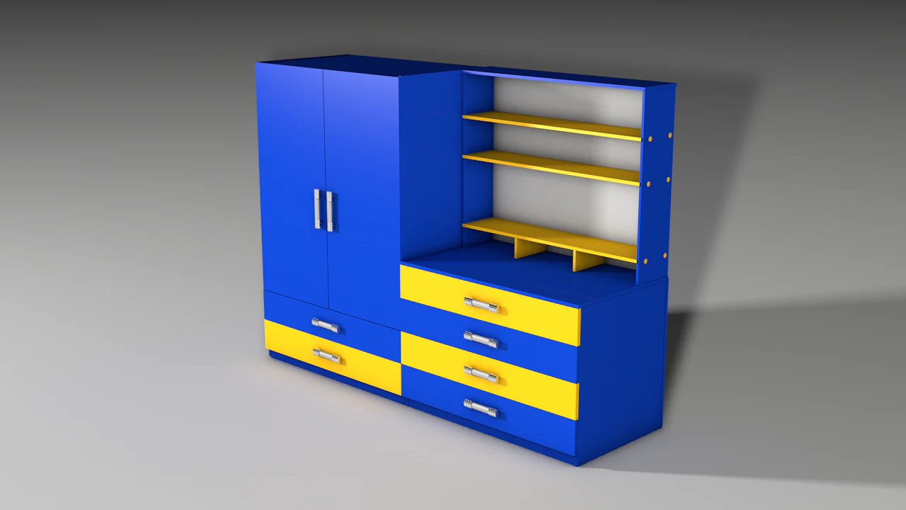 cupboard 3D Model .c4d .max .obj .3ds .fbx .stl .blend