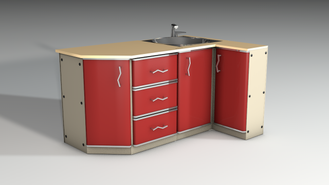 kitchen furniture 3D Model .c4d .max .obj .3ds .fbx .stl .blend 